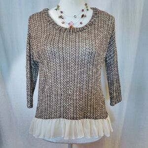 ABOUT A GIRL Crochet Blouse Sz XS